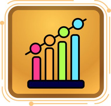 Grafik simgeleri vektör illüstrasyonlu grafik