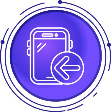 Beyaz arka planda izole akıllı ev simgesi ile Renkli Cep telefonu. Uzaktan kumanda. Gradyan rasgele dinamik şekiller. Vektör İllüstrasyonu