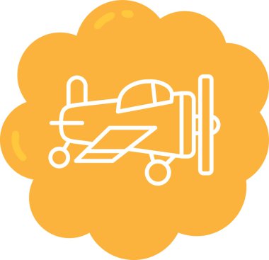 Uçak. Web simgesi basit illüstrasyon
