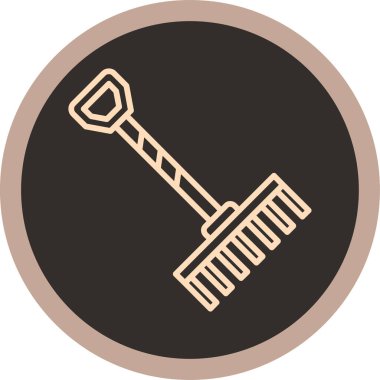 Bir fırça simgesinin vektör illüstrasyonu