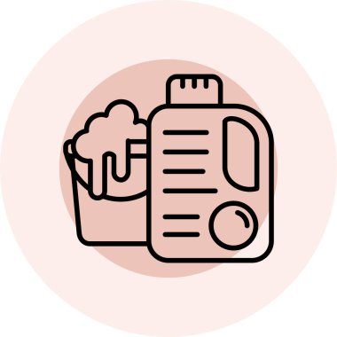 Termometreyi tutan bir elin vektör çizimi