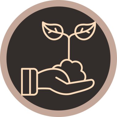 Bir çiçek simgesinin vektör illüstrasyonu