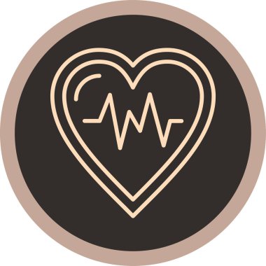 kalp atışı vektör simgesi modern illüstrasyon