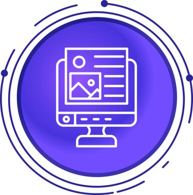 Dizüstü bilgisayar simgesinin vektör çizimi