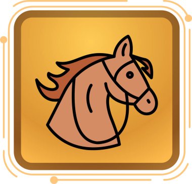 at simgesi vektör illüstrasyon tasarımı