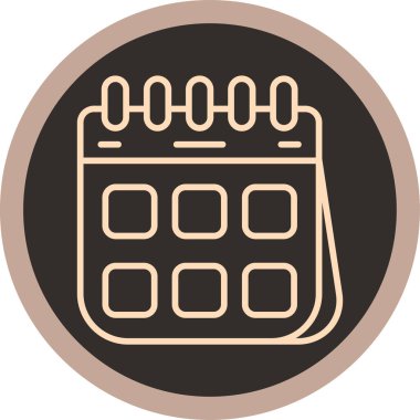Takvim. Web simgesi basit illüstrasyon