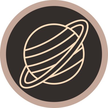 Bir gezegen simgesinin vektör illüstrasyonu