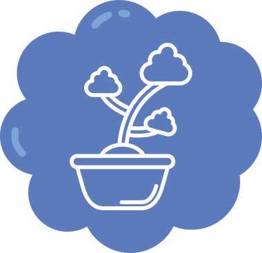 Çiçek. Web simgesi basit illüstrasyon