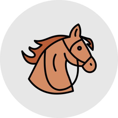 Bir at simgesinin vektör illüstrasyonu