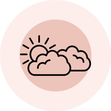 Bulut. Web simgesi basit illüstrasyon