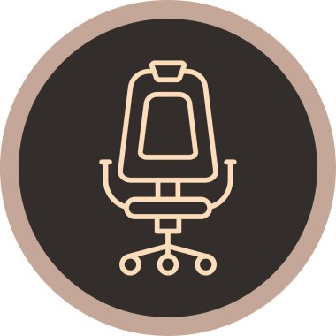 Sandalye. Web simgesi basit illüstrasyon