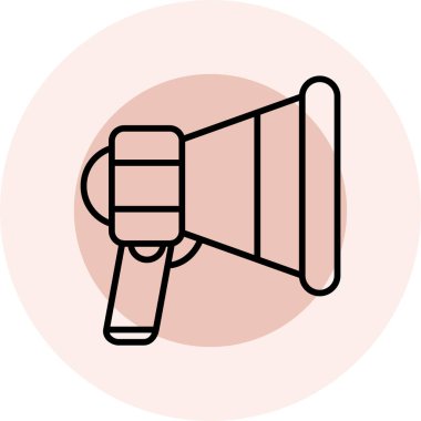 megafon ikonu. Web için hoparlör vektör simgelerinin özet çizimi