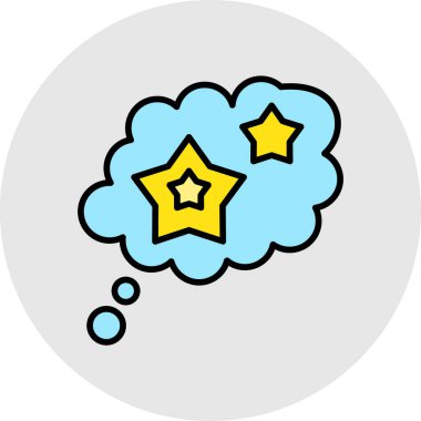 Bir yıldız simgesinin vektör illüstrasyonu