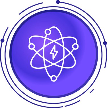 atom simgesi vektör illüstrasyonu