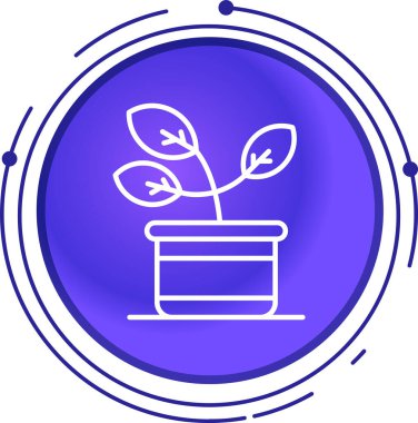 Bitki modern simgesinin vektör illüstrasyonu