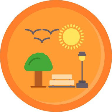 Tek bir ağacın vektör illüstrasyonu