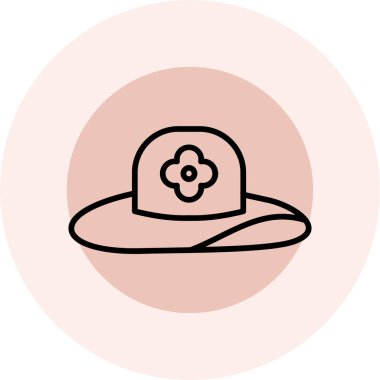 Modern şapka ikonundan yoksun vektör illüstrasyonu