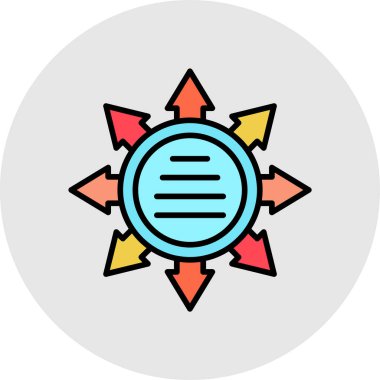 Güneş Simgesi Vektör illüstrasyonu