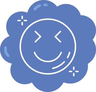 Yüz. Web simgesi basit illüstrasyon