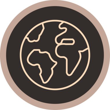 dünya simgesi, vektör illüstrasyonu