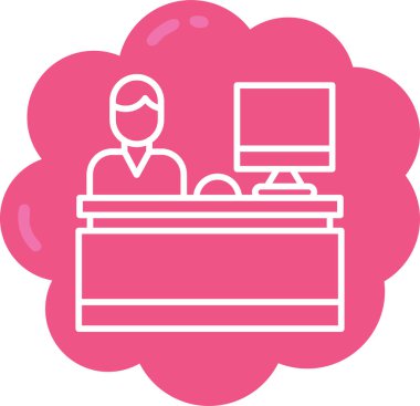 Masa. Web simgesi basit illüstrasyon