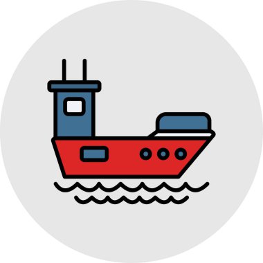 Tekne ikonu. Vektör illüstrasyonu