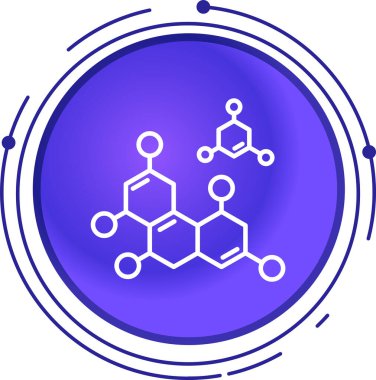 Molekül. Web simgesi basit illüstrasyon
