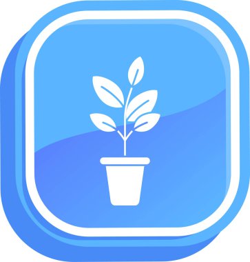 Bitki. Web simgesi basit illüstrasyon