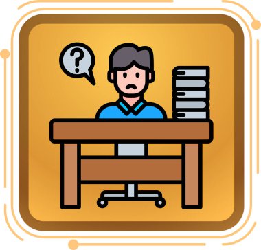 ofis çalışanı vektör simgesi