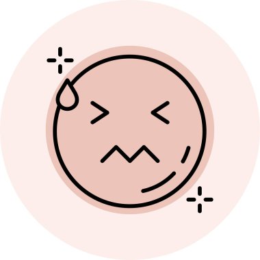 sevimli bir yüzü vektör çizim