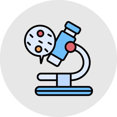 mikroskop simgesi vektör çizimi