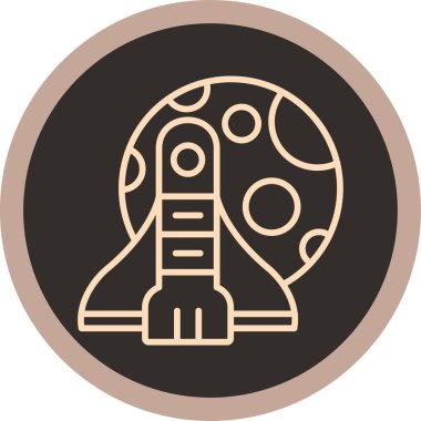 Astronot. Basit simge vektör illüstrasyonu