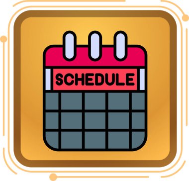 Takvim simgesi vektörlü takvim. özet biçimi