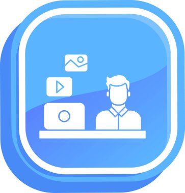 video simgesi, vektör illüstrasyonu basit tasarım