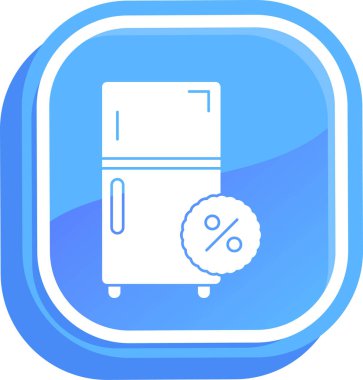 Mavi ve beyaz bir ikonun vektör illüstrasyonu