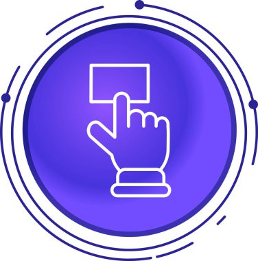 parmak dokunuşu ekran vektör illüstrasyonu