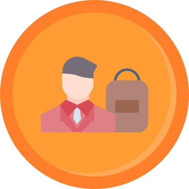 İş düz simgesi, vektör illüstrasyonu