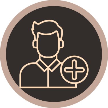 Bir kişi simgesinin vektör illüstrasyonu