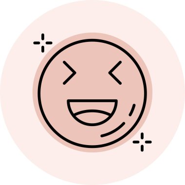 emoji yüz simgesi, vektör illüstrasyonu