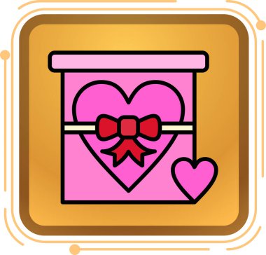 Yayı olan bir kalbin vektör illüstrasyonu