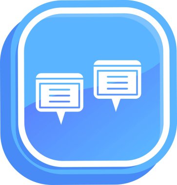 Konuşma baloncukları simgesi, vektör illüstrasyonu