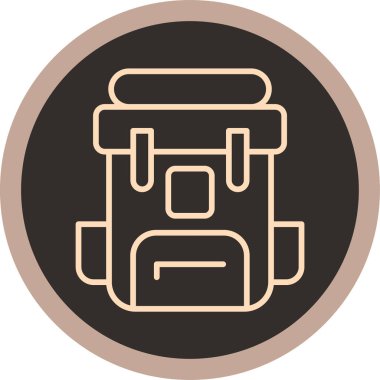 Bir torba simgesinin vektör illüstrasyonu