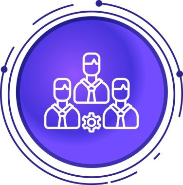 iş yönetimi simgesi, vektör illüstrasyonu