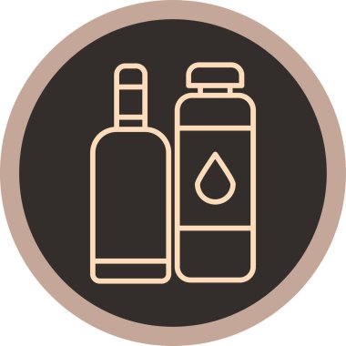 Bir şişe simgesinin vektör illüstrasyonu