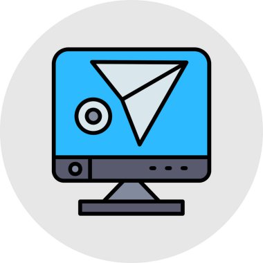 Zarf. Web simgesi basit illüstrasyon