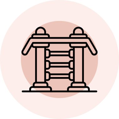 Bir köprü simgesinin vektör illüstrasyonu