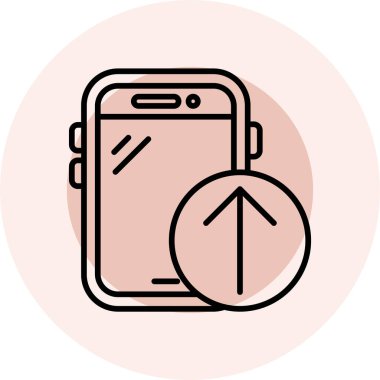 Bir saat simgesinin vektör illüstrasyonu