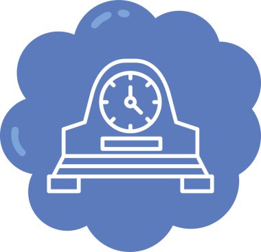 Saatli bir saat simgesinin vektör çizimi