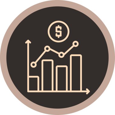 İş grafiği Web simgesi basit illüstrasyon