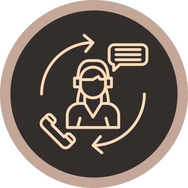 Operatör. Web simgesi basit illüstrasyon